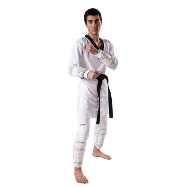 WT Kwon KSL Taekwondo benskydd - vit Vit XS