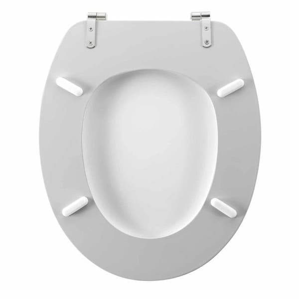 Toalettlock Tryckt "Marmor Effekt" 46cm Vit Grå