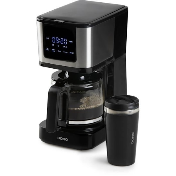 Filterkaffebryggare - DOMO - DO733K - 900 W - 4 till 10 koppar - LCD-skärm - 3 intensiteter - Svart