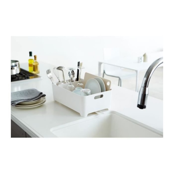 Diskställ - WADIGA - Flera positioner - Formgjuten plast - Vit - 38x24x13cm Vit