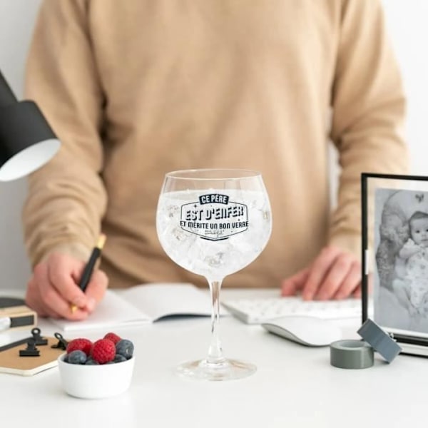 Ballongglas - denna pappa är ett helvete och förtjänar ett bra glas Mr Wonderful - transparent svart - 700 ml