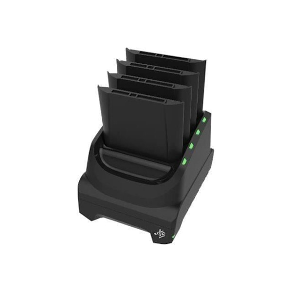 Batteriladdare - Zebra - 4 platser - För BTRY-TC51-43MA1-01 och BTRY-TC51-43MA1-10 - Svart Svart