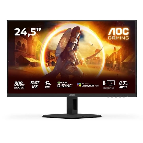 Skärm PC - AOC - 25G4SRE - 25'' Snabb IPS - 0,3ms - FHD 1920x1080 - 300Hz OC 310Hz