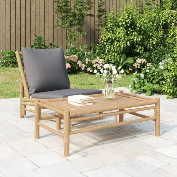 vidaXL Trädgårdssoffbord 100x55x33 cm Bambu 363456