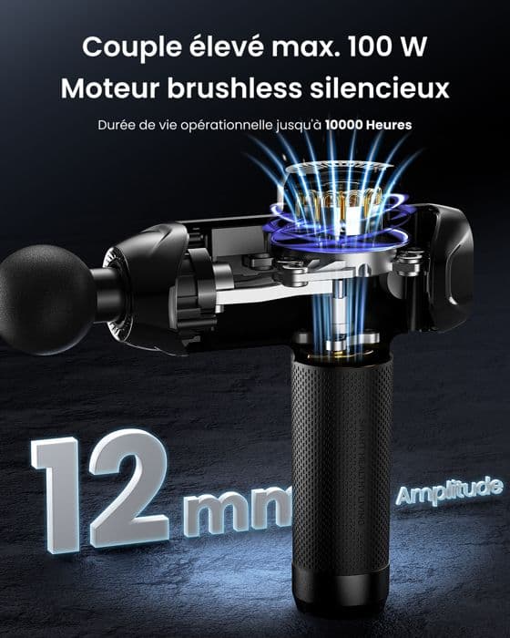 RENPHO - Power+ Thermacool massagepistol - Bluetooth - Svart Svart