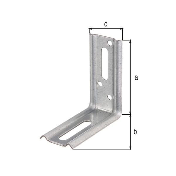 Vinkeljärn 2 sidor 90 grader 70x70x30 Galva Alberts - 339913