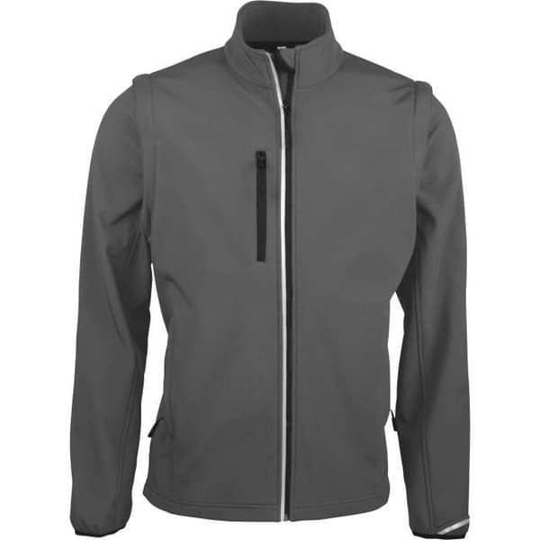 Proact Softshell ärmlös jacka - Multisport - Grå/svart - Andas och vattentät Mörkgrå XXL