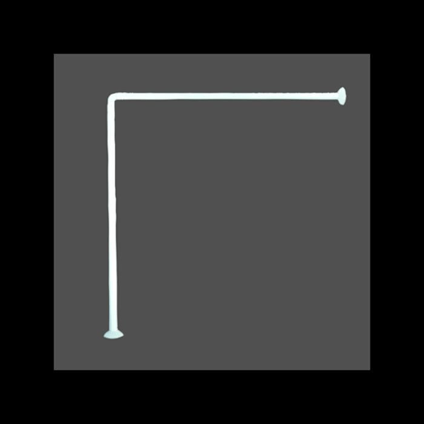 Duschdraperi hörnstång att fästa i Alu 80x80cm Vit MSV Vit