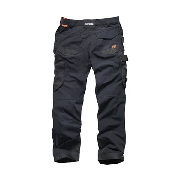 Arbetsbyxor - Scruffs - Pro Flex Plus - Svart - Tight fit - Fickor för verktyg Svart 34