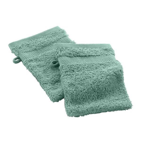 Tvättvantar - Ingen - Elegans - 2-pack - 15x21 cm - 600 g/m² Celadon