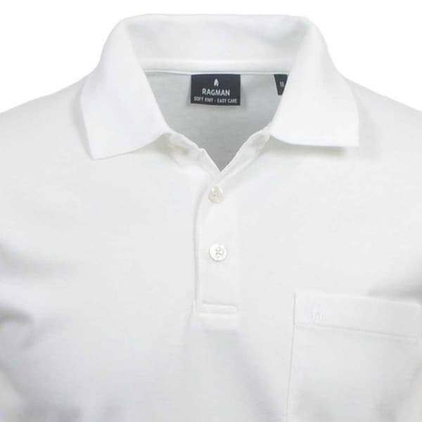 Ragman Herrpolo - ,,Softknit-Polo Vit XL