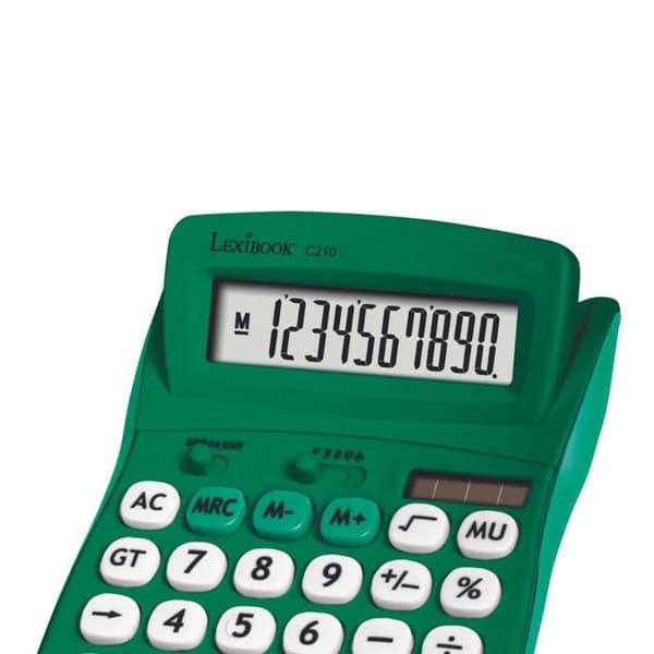 Grön skrivbordskalkylator 10 siffror GRÖN