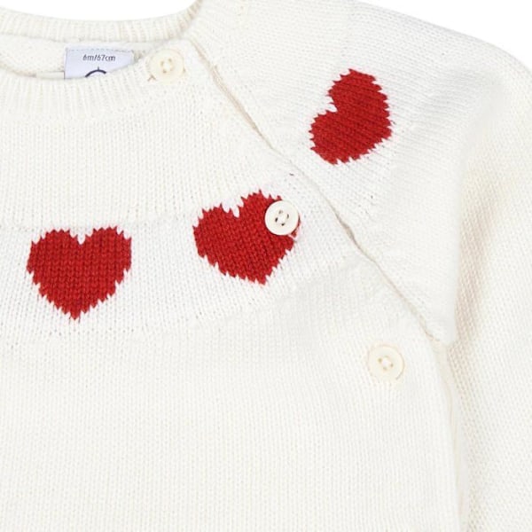 Babystol - babymöbel Petit bateau A0AXZ Set med 2 delar Långärmad Unisex Baby, Marshmallow/Corrida 18 månader
