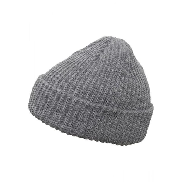 Mössa - Flexfit - Ribbad - Grå Melange - 100% Polyakryl - Unisex - Höst/Vinter grått porslin Unik storlek