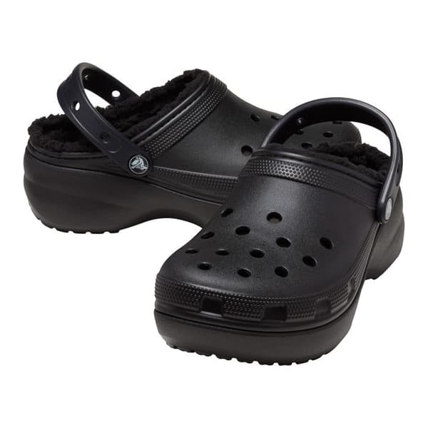 Klippor dam - CROCS - Classic Platform Lined - Svart - Varm foder - Platåsål Svart 41