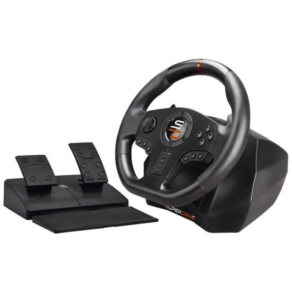 Superdrive - SV710 racinghjul med pedaler, paddelväxlare och vibrationer - PC-kompatibel