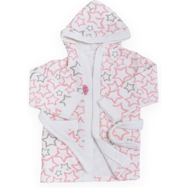 Barnrok - TI-TIN - Stjärnmönster - Mjuk - Absorberande - 1 till 2 år Rosa