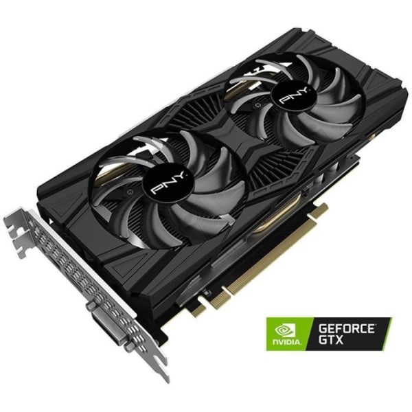 Grafikkort - PNY - GTX 1660 Ti XLR8 - Dubbel fläkt för spel - 6 GB - GDDR6 - PCIe 3.0 - HDMI / DP (VCG1660T6DFPPB)