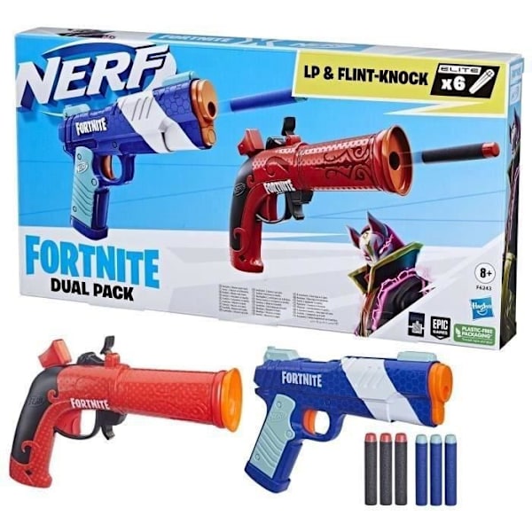 Skjutspel - NERF - Nerf Fortnite Dual Pack - 2 blasters och 6 Elite skumpilar Flerfärgad