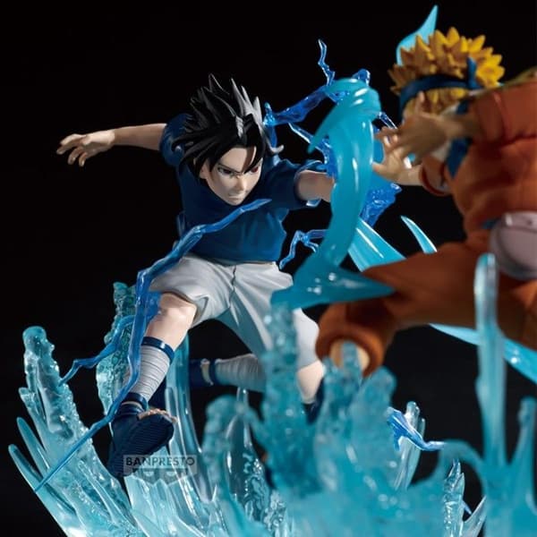 Figur Naruto - BANPRESTO - Uchiha Sasuke - Samling Kombinationsstrid - 12 cm - PVC - Dynamisk figur