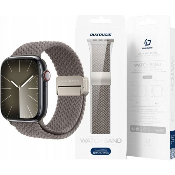 Oem Flätad DUX DUCIS MIXTURE PRO-rem för Apple Watch 42 / 44 / 45 / 49 mm ljusbeige