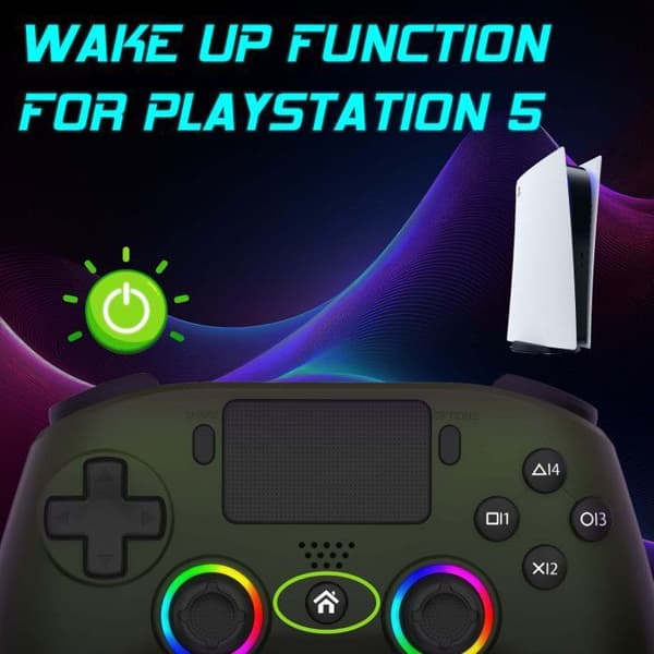 Manett - PS5 PC - Trådlös - LED RGB grön