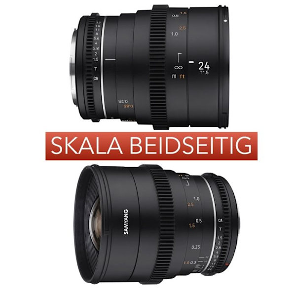 Mål - SAMYANG - MF 35mm T1,5 VDSLR MK2 MFT - Bländare T1.5 - MFT - Lätt videofilmare