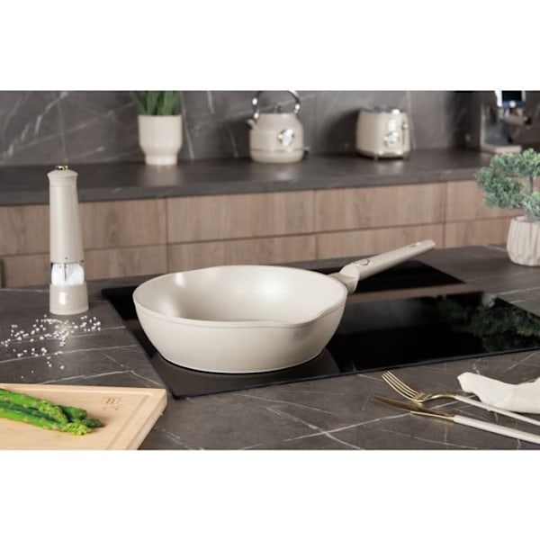 Stekpanna - BERLINGERHAUS - Sahara Collection BH-8061 - 28 cm - Non-stick - Miljövänlig Matt kräm
