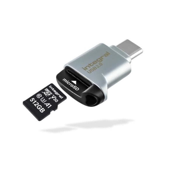 Inbyggd Micro SD-kortläsare USB2.0-USB C Type-C OTG minneskortadapter för Micro SD, microSDHC, microSDXC