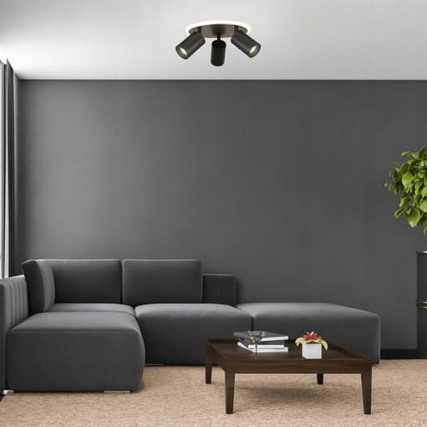 Plafondslampa - Luna LP-1106/1C - LED 24W - Grå - Modern cirkulär design