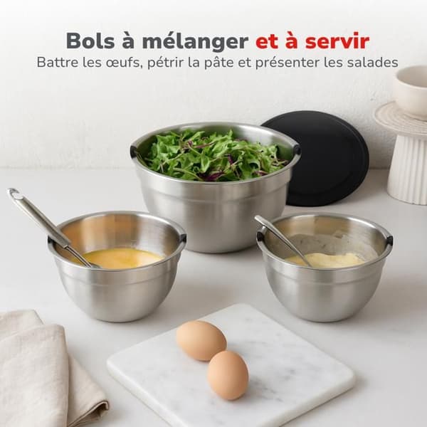 alpina Cul de Poule Inox 3 Delar Grå