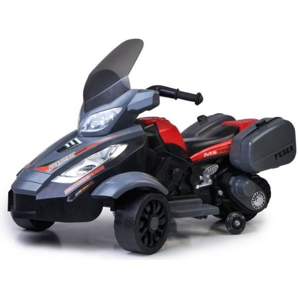 Spider 12V elmotorcykel - FEBER - 3 hjul - Batteri - För barn från 3 år