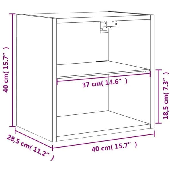 vidaXL Väggmonterat Sängbord med LED-lampor Vit 837064 Vit