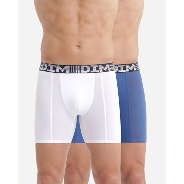 Boxers Långa - Dim 3D Flex Air - Pack om 2 - Bomull - Svart - Optimal Komfort Vitt stål/vit 4