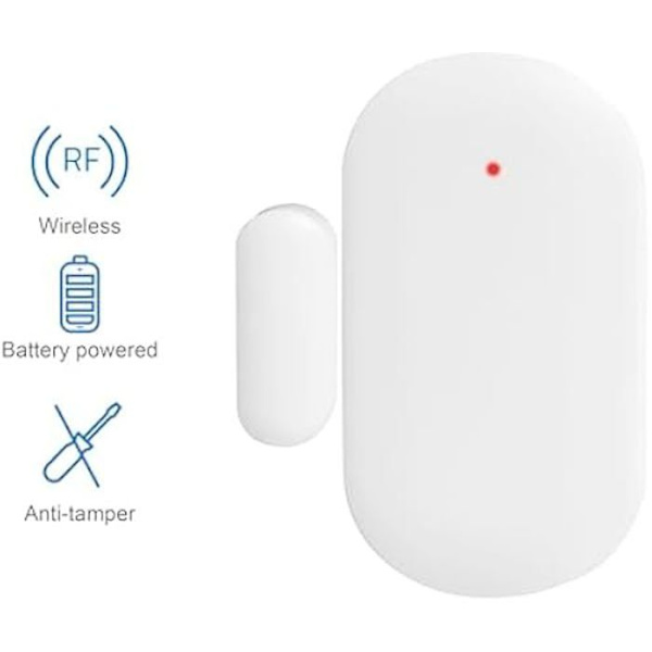 NIVIAN giltig öppningsdetektor för dörrar och fönster kompatibel med NIVIAN-Alarm 433MHz larm - Enkel installation Z2-whx7-1ztb