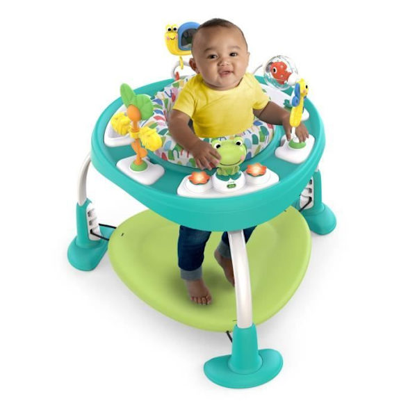 BRIGHT STARTS 2-i-1 Baby Walker / Aktivitetsbord - Grön modell Grön