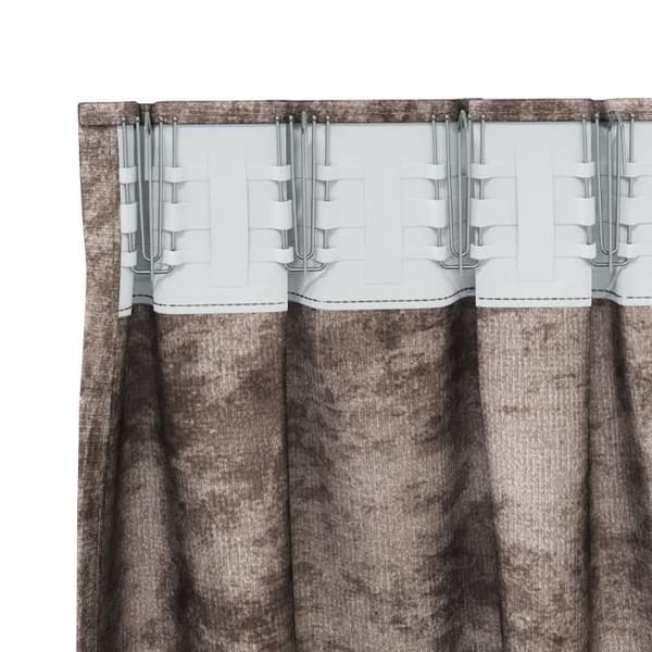 Gardiner 2 st med öglor Cappuccino 140x140 cm