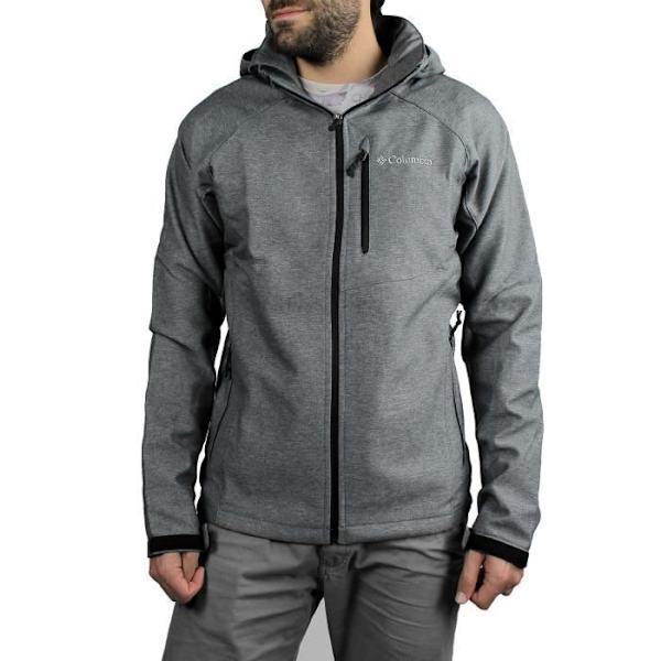 Softshell Jacka - Columbia - Cascade Ridge II - Kolgrå Melange - Vattentät - Ventilerande Grå S