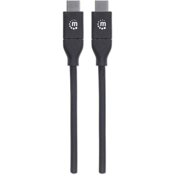 Manhattan USB 2.0 Typ C anslutningskabel, 2 m svart - 355247