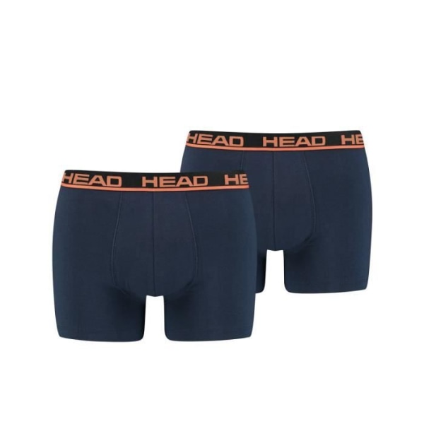 Head boxershorts för män - enfärgade, 2-pack blå/orange XXL