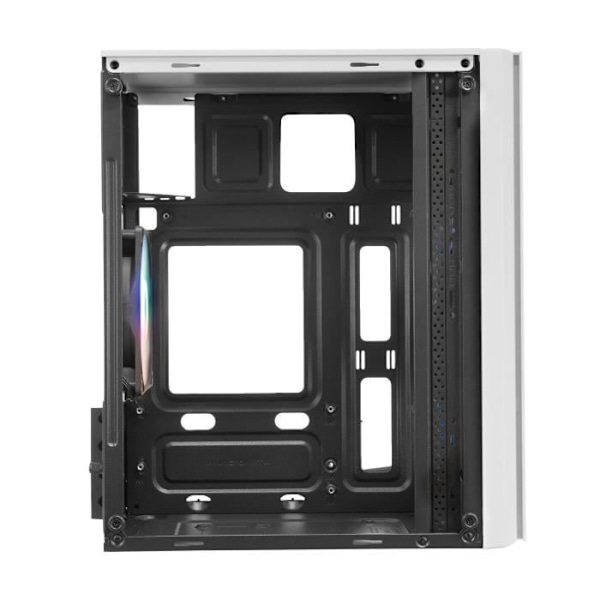 PC-chassi Micro ATX - Mars Gaming - MC300 Vit - Härdat Glas - 3 FRGB Fläktar - Total-Mesh