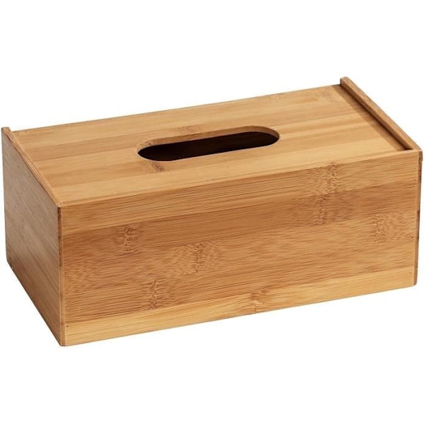Tissuebox - WENKO - Terra - Bambu - 25x13x10 cm - Brun kastanj