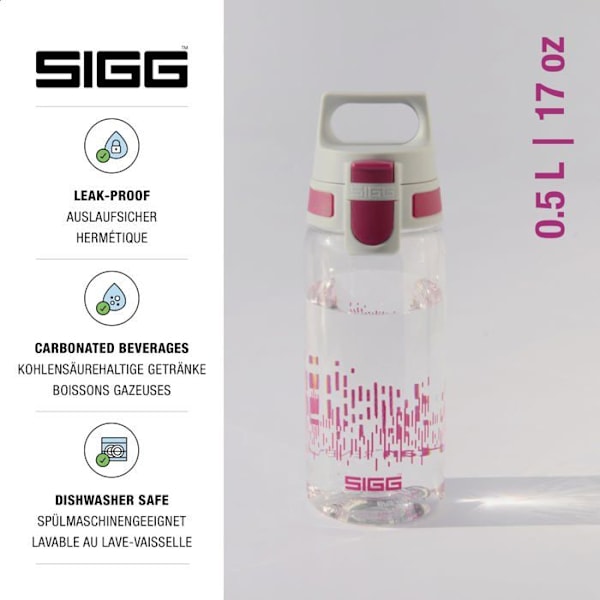 Gourde - bidon - termobehållare Sigg - 8951.50 - Flaska Total Clear One Berry MyPlanet 0,5L