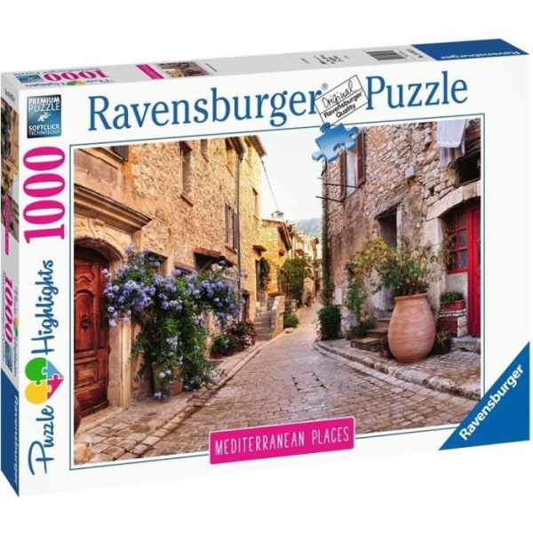 1000 bitars pussel - Medelhavet Frankrike - Ravensburger - Landskap och natur - Flerfärgad Flerfärgad