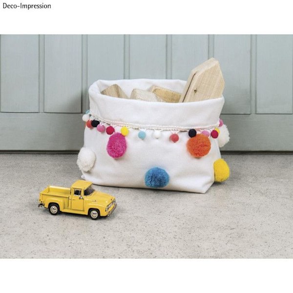 Pastell pompom fläta 2 m Flerfärgad