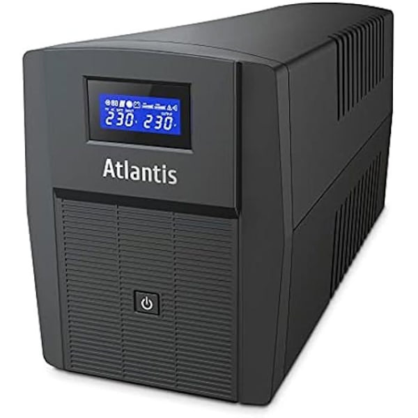 Ondulator Atlantis A03-HP2003 1500VA 900W Linjeinteraktiv Ren sinusvåg med LCD-skärm och USB- och RJ11/45-portar
