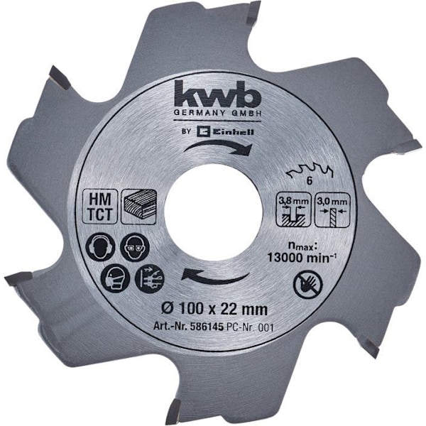 Kwb by Einhell Klinge för frässågar (med tungstenkarbid, 100 x 22 x 3,8 mm, 6 tänder)