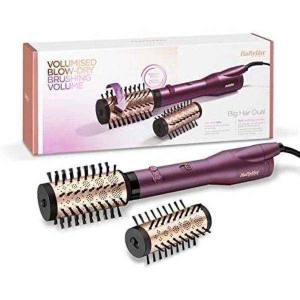BABYLISS Big Hair Dual AS950E blåsborste - Volym, 650 Watt, 2 hastigheter Lila - guld