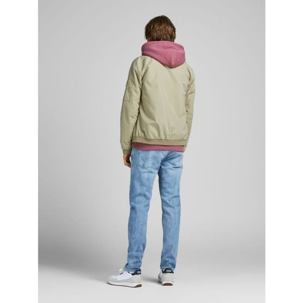 Mörkbeige bomberjacka för män Jack & Jones Rush – standardpassform, 100% polyester beige jag