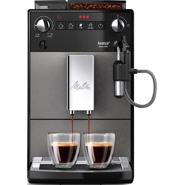 Kaffemaskin - MELITTA - Avanza F270-100 - 1,5 L vattentank - 250 g böntank - 1450 W - Titangrå